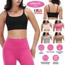 Women Sport Bras with Removable Pads, Low-Impact Square Neck by LJGDeals