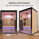 Luxury Double Far Infrared Sauna Room With Epoxy Heating Plates And Starry Sky Lighting - Black / Natural by HouseOfZazla