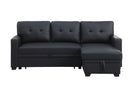 Upholstered Pull Out Sectional Sofa With Chaise by HouseOfZazla