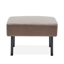Modern L Shaped 3 Seater Sofa With Ottoman, Upholstered Couch For Small Spaces