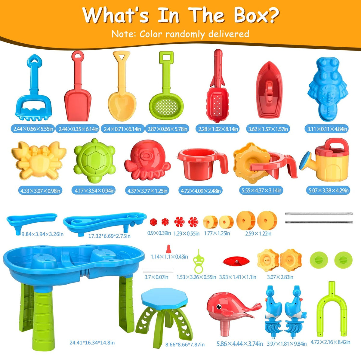 Kid Sand Water Table Toddler Water Activity Table Rain Showers Play Table Toy for 3-6 Years Old Sensory Exercise Friendship Building, photo 2 of 12