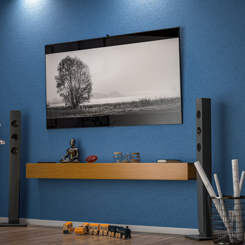 72" Fireplace Mantel Wooden Wall Mounted Floating Shelf 8" Deep Solid Pine Wood,Natural