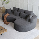 Curved Oversized Sectional Sofa With Extra Deep Seat by HouseOfZazla