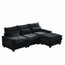 Modern Comfy L Shaped Sectional Sofa With Movable Ottoman by Unique Piece Furniture
