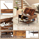 Flip-Top Coffee Table With Storage Lift-Top Design With Hidden Compartment - Black by HouseOfZazla