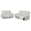 Greenfield 2-piece Power Reclining Sofa Set Dove Grey