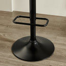 Nuvia Contemporary Adjustable Barstool with Upholstered Swivel Seats, Set of 2