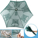 Fishing Trap Net Portable Folded Fishing Bait Trap Shrimp Minnow Crab Bait Net 6 Sides 6 Holes Crayfish Cast Mesh Trap Automatic