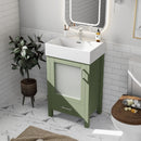Bathroom Vanity With Ceramic Sink And Ample Storage, Ideal For Small Bathrooms by HouseOfZazla