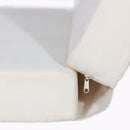 Lounge chaise Set, Acacia solid wood with  LOUNGE CUSHION (Cream+TRIPLE FOLDS) - Matching Dark Grey Version Available