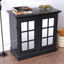 Sideboard Cabinet With Mirrored Doors, Adjustable Shelf, Metal Handles by HouseOfZazla