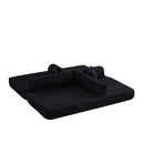 Convertible Sleeper Sofa Bed With Cylindrical Pillow by HouseOfZazla