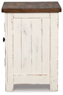 Wystfield - Chair Side End Table - White / Brown