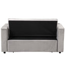 55.3" 4-1 Multi-functional Sofa Bed with Cup Holder and USB Port for Living Room or Apartments, Gray