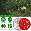 10" x 80T 9" x 36T Carbide Tip Brush Cutter Blades with Universal Adapter Kit Alloy Steel Blades Compatible with Brush Cutter Trimmer Weed Eater