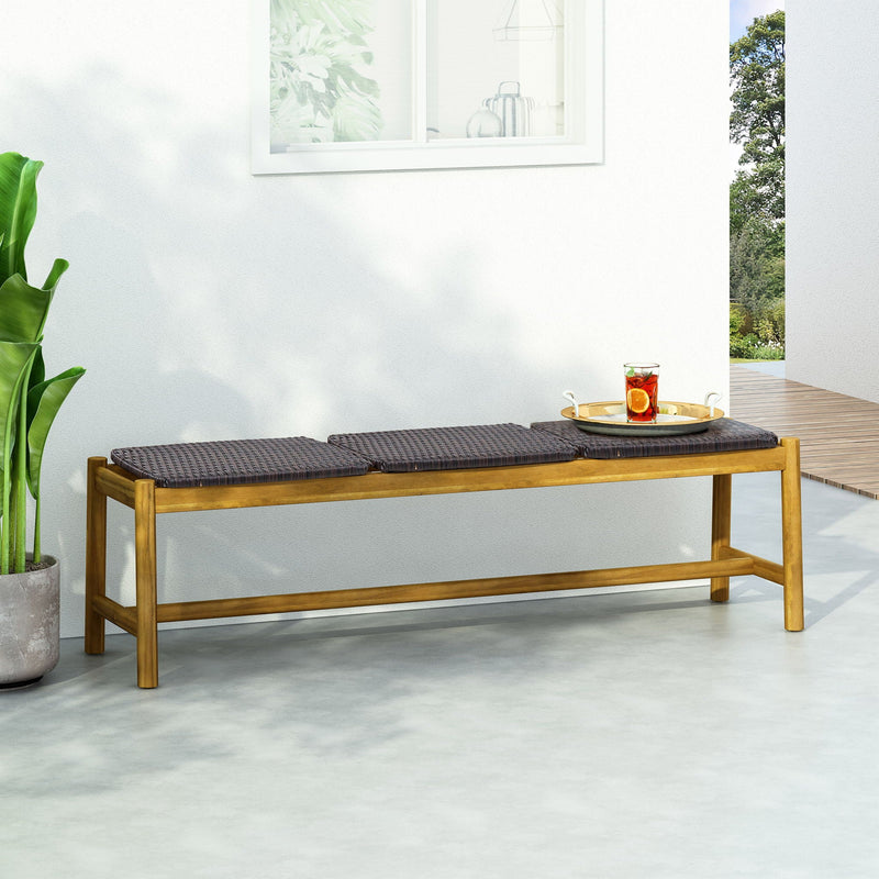 Cambria Rustic 3 Seater Bench - Teak, photo 9 of 10