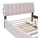 Teddy Fleece Full Size Upholstered Platform Bed with Twin Trundle by HouseOfZazla