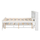 Platform Bed With Storage Headboard, USB, Trundle And 3 Drawers by HouseOfZazla