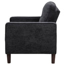 Bowen II Fabric Upholstered Track Arm Chair Steel Grey