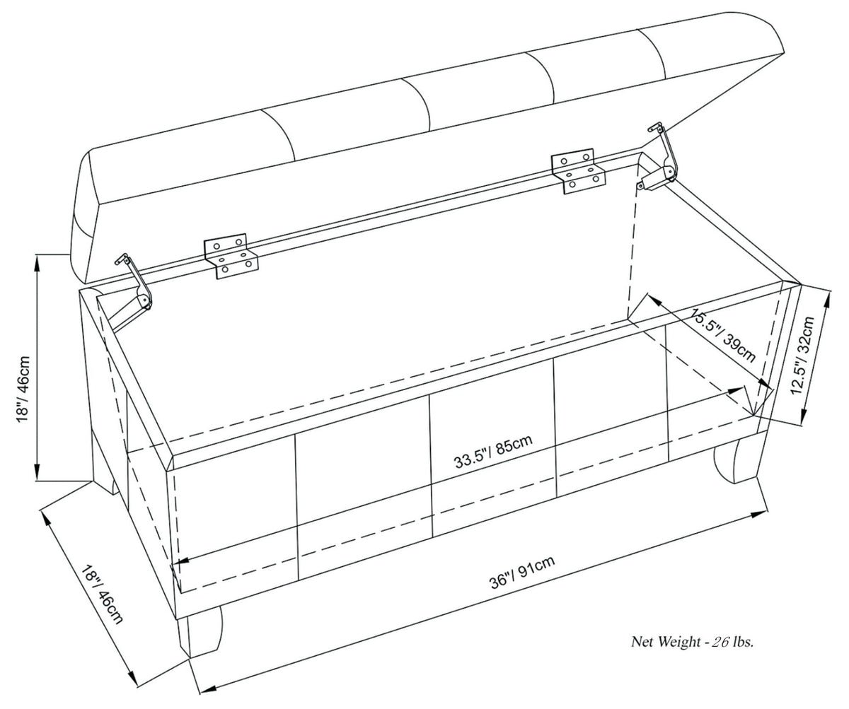 Dover - Multifunctional Storage Ottoman Bench, photo 17 of 17