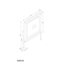 Beverly - Large Scale Wall Mirror For Dresser, Rounded Edges - Black White by Unique Piece Furniture