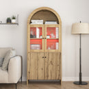 Modern Tech Inspired Dome Cabinet With LED Lighting by HouseOfZazla