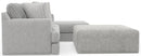 Logan - Upholstered Sectional With Comfort Coil Seating - 46" Cocktail Ottoman And Accent Pillows Included