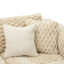 Modular Sectional Sofa, Boneless Couch With 2 Movable Ottomans by HouseOfZazla