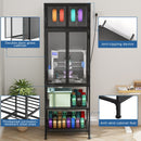 3D Printer Cabinet With Double Layer Filament Storage, T-Shaped Filament Bar, Noise Reducing And Dust Proof Design - Black
