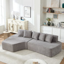 Compression Sectional Couch with Comfy Chaise