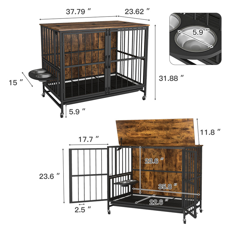 Walker Edison | Modern Kennel Dog Crate Table