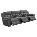 Divine - 5 Piece Power Reclining Home Theater Seating Set With Memory Foam Cushions And Storage Consoles by HouseOfZazla