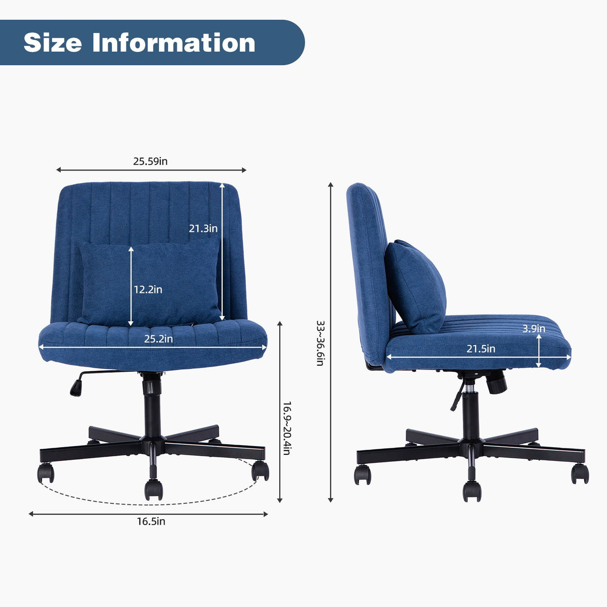 Criss Cross Office Chair With Adjustable Height, Ergonomic Design, photo 25 of 35