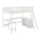 Loft Bed With Shelves With Desk by HouseOfZazla