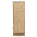 Kailani 5-drawer Bedroom Chest of Drawers Beige Oak