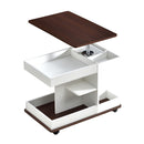 Adjustable End Table With Wheels, 360°Rotating Top And Storage Space by HouseOfZazla