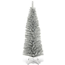 6 Feet Tinsel Tree Unlit Slim Pencil Christmas Tree by LJGDeals