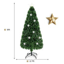 LED Optic Artificial Christmas Tree with Snowflakes by LJGDeals