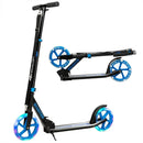 Portable Folding Sports Kick Scooter with LED Wheels-Blue by LJGDeals
