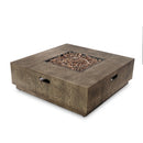 Wellington Square Iron Fire Pit With Wood Pattern Design And 50,000 Btu Output by HouseOfZazla