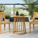 Outdoor Round Top Dining Table - Teak Bistro Table by HouseOfZazla