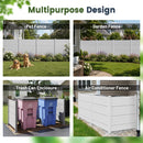 50" W x 49" H Outdoor Privacy Screen, Air Conditioner Fence, All-Weather Vinyl Privacy Fence Screens with Aluminum by HouseOfZazla