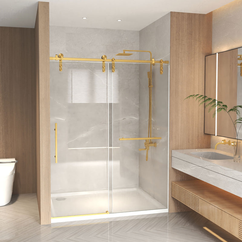 44-48" x 76" Frameless Sliding Shower Door, photo 3 of 10