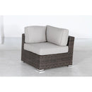 Wicker Outdoor Lounge Set With Cushions And Fire Pit