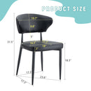 Minimalist Ergonomic Dining Chair With Curved Backres (Set of 4) by Unique Piece Furniture