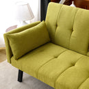 Sofa Bed With Foldable Design And Cup Holder - Green
