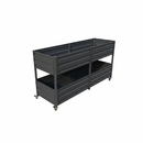 Dual Tier Elevated Metal Raised Garden Bed with Lockable Wheels by HouseOfZazla
