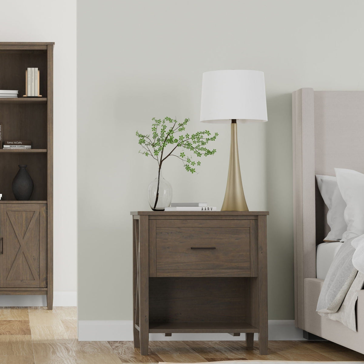 Ela - Bedside Table - Smoky Brown, photo 9 of 10