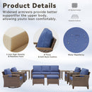 73.6" Wide Outdoor Wicker Patio Sofa