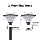 15" Black Outdoor Post Light - LED with Remote Control